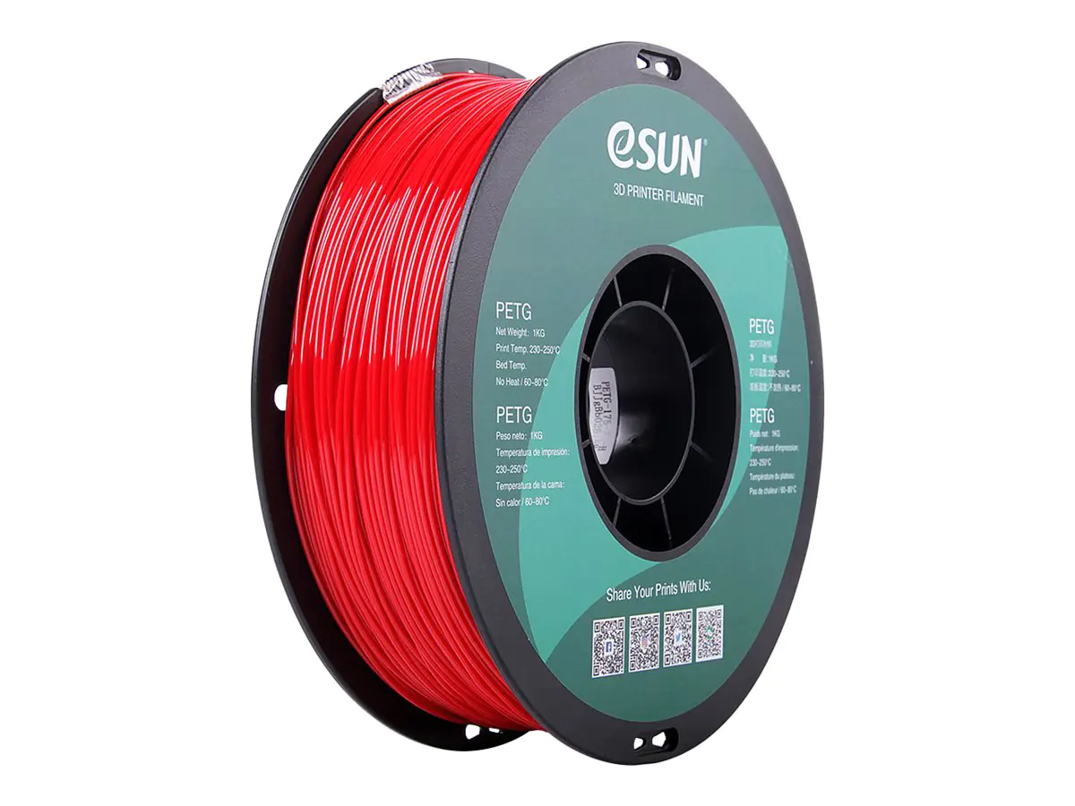 Esun - Fire Engine Red - 1 kg - PTEG-Filament (3D) Esun - Fire Engine Red - 1 kg - PTEG-Filament (3D)