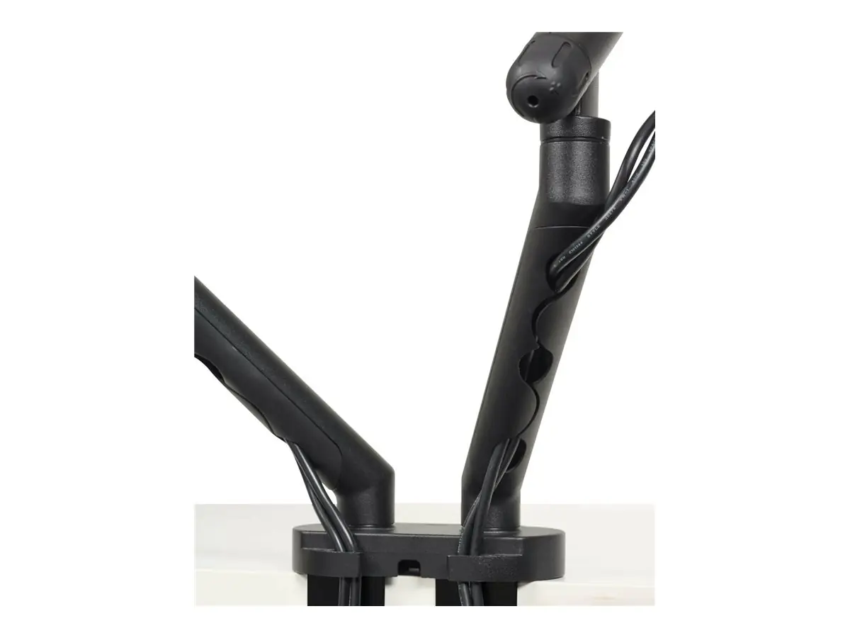 Bakker Elkhuizen Flexible Dual - Befestigungskit - einstellbarer Doppelarm - für 2 Monitore - Aluminium, Stahl, ABS-Kunststoff, thermoplastischer Gummi (TPR), Polyamid (PA6) - Schwarz - Bildschirmgröße: 43.18-88.9 cm (for flat screen), 43.18-81.28 cm (for