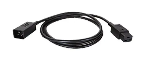 Bachmann Kaltgeräte-Verlängerung, C20 auf C19 H05VV-F2 1,50 mm², schwarz, 1,5m