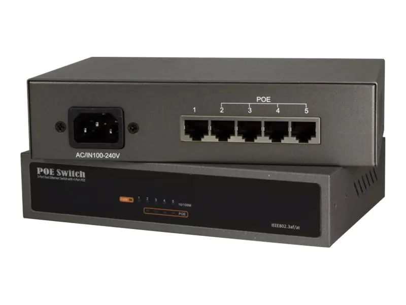 LogiLink Switch - managed - 4 x 10/100 (PoE) NS0098