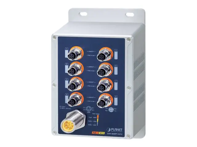 Planet ISW-808PT-M12 - Switch - 8 x 10/100 (PoE+)