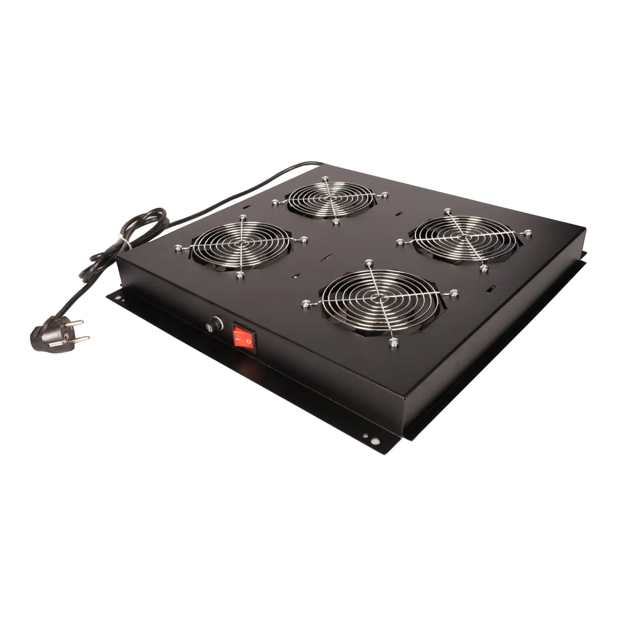 Roline - Rack - Lüfter Kit - with 4 fans - Dach - Jet Black, RAL 9005 - 48.3 cm (19") - für P/N: 26.21.0220, 26.21.0222, 26.21.0229, 26.21.0232, 26.21.0235, 26.21.0238, 26.21.0239