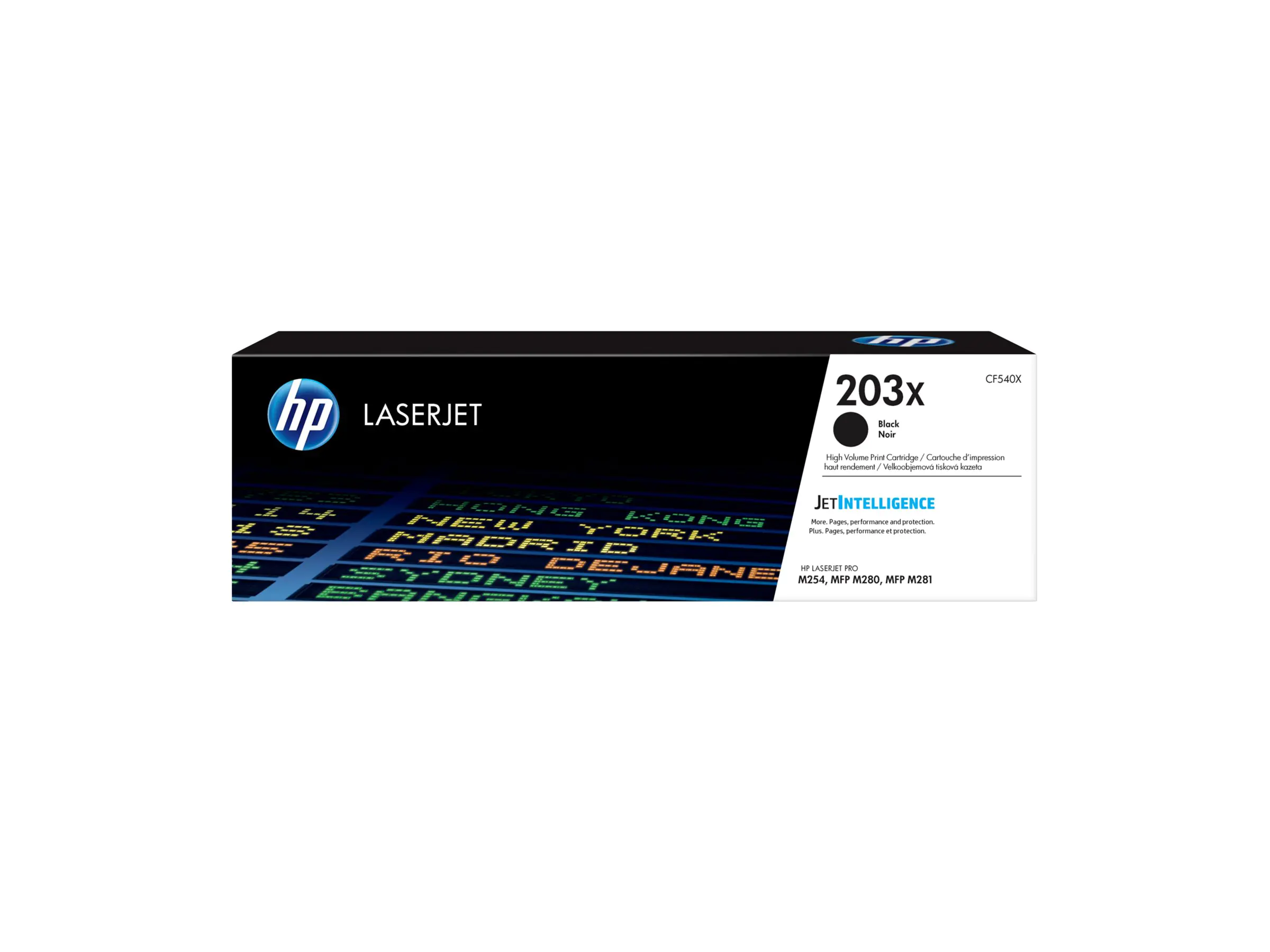 HP 203X - Hohe Ergiebigkeit - Schwarz - Original - LaserJet - Tonerpatrone (CF540X) - für Color LaserJet Pro M254dw, M254nw, MFP M280nw, MFP M281cdw, MFP M281fdn, MFP M281fdw