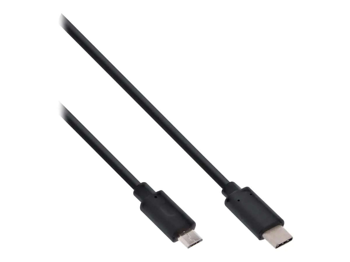 InLine - USB-Kabel - USB-C (M) bis Micro-USB Typ B (M) - USB 2.0 - 3 A - 50 cm - Schwarz InLine - USB-Kabel - USB-C (M) bis Micro-USB Typ B (M) - USB 2.0 - 3 A - 50 cm - Schwarz