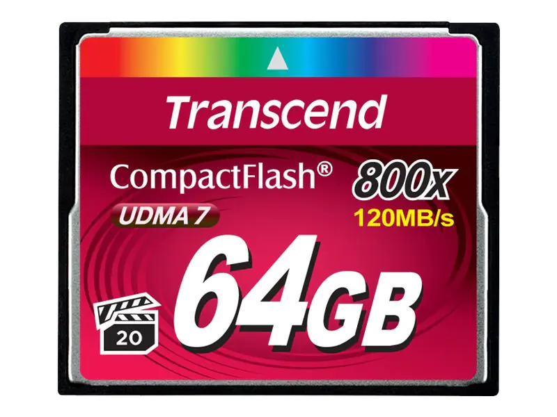 Transcend Flash-Speicherkarte - 64 GB - 800x TS64GCF800
