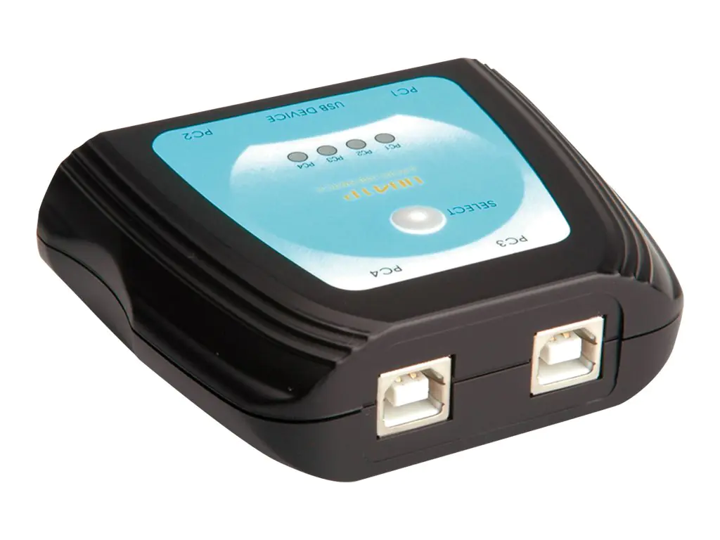Secomp VALUE Manual USB 2.0 Switch - USB-Umschalter für die gemeinsame Nutzung von Peripheriegeräten - 4 x USB - Desktop