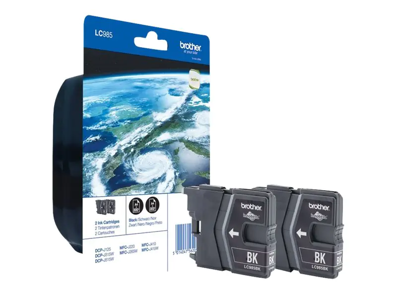 Brother LC985BKBP - Druckerpatrone - 2 x Schwarz LC985BKBP2