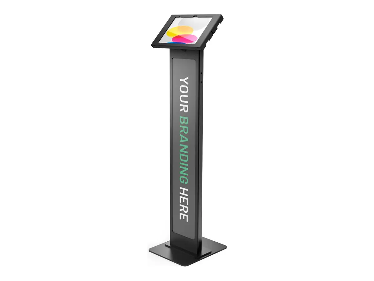 Compulocks iPad 10th-11th (A16) Gen Swell Enclosure Brandable Floor Stand Black - Aufstellung - für Tablett - Branding-fähig - Schwarz - Bildschirmgröße: 27.7 cm (10.9") 140B209SWLB