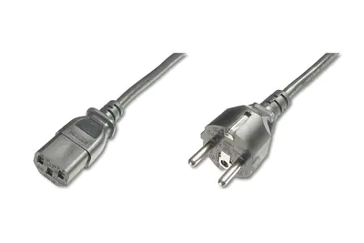ASSMANN - Stromkabel - power CEE 7/7 (M) zu power IEC 60320 C13 - Wechselstrom 250 V - 1.2 m - geformt - Schwarz - Deutschland