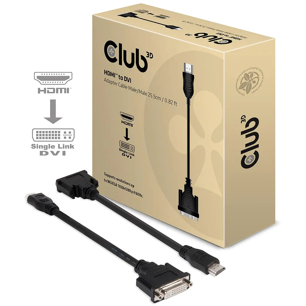 Club 3D - Videoadapter - HDMI männlich zu DVI-I weiblich
