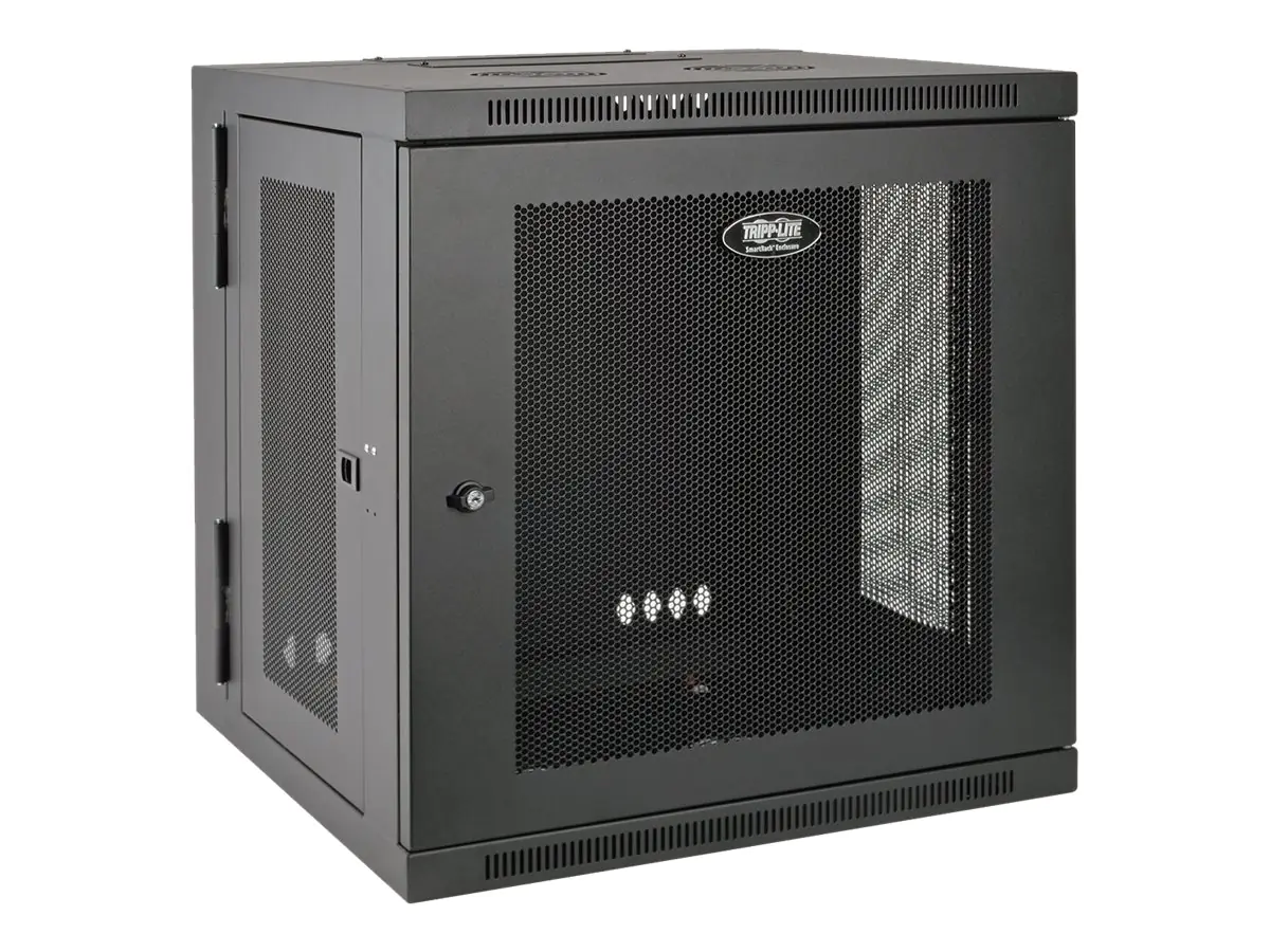 Tripp Lite 12U Wall Mount Rack Enclosure Server Cabinet Hinged Doors/Sides - Schrank Netzwerkschrank - geeignet für Wandmontage - Schwarz - 12U - 48.3 cm (19")