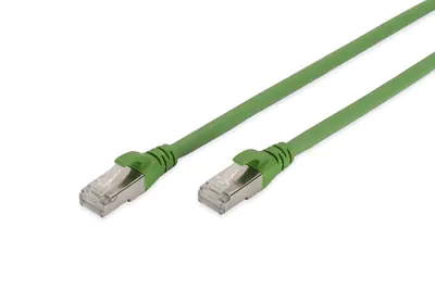 Digitus Professional PUR - Patch-Kabel - RJ-45 (M) zu RJ-45 (M) - 1 m - SFTP - CAT 6a - geschirmt, halogenfrei, geformt, ohne Haken, verseilt - grün