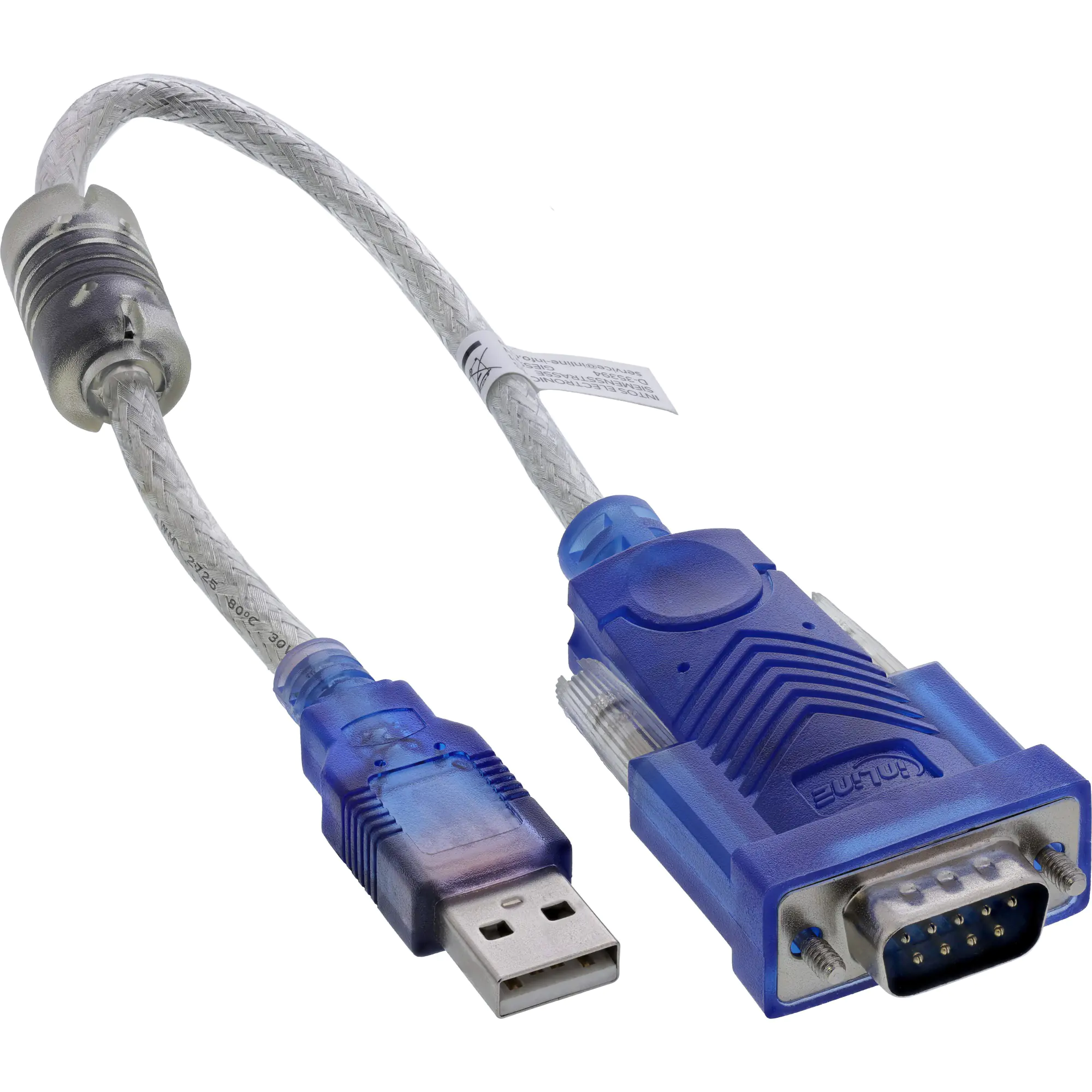 InLine USB zu RS-232 Adapterkabel mit Ferrit - USB-A auf 9-pol Sub-D