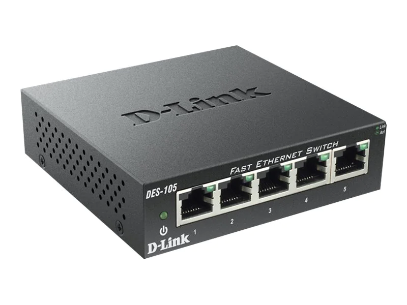 D-Link DES 105 - Switch - 5 x 10/100 - Desktop