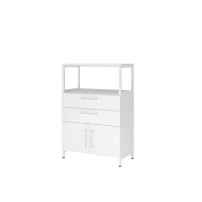 Hammerbacher Regalschrank FlexWall 800 x 1.180 x 417 mm (B x H x T) Flügeltür ohne Rollen Holz weiß