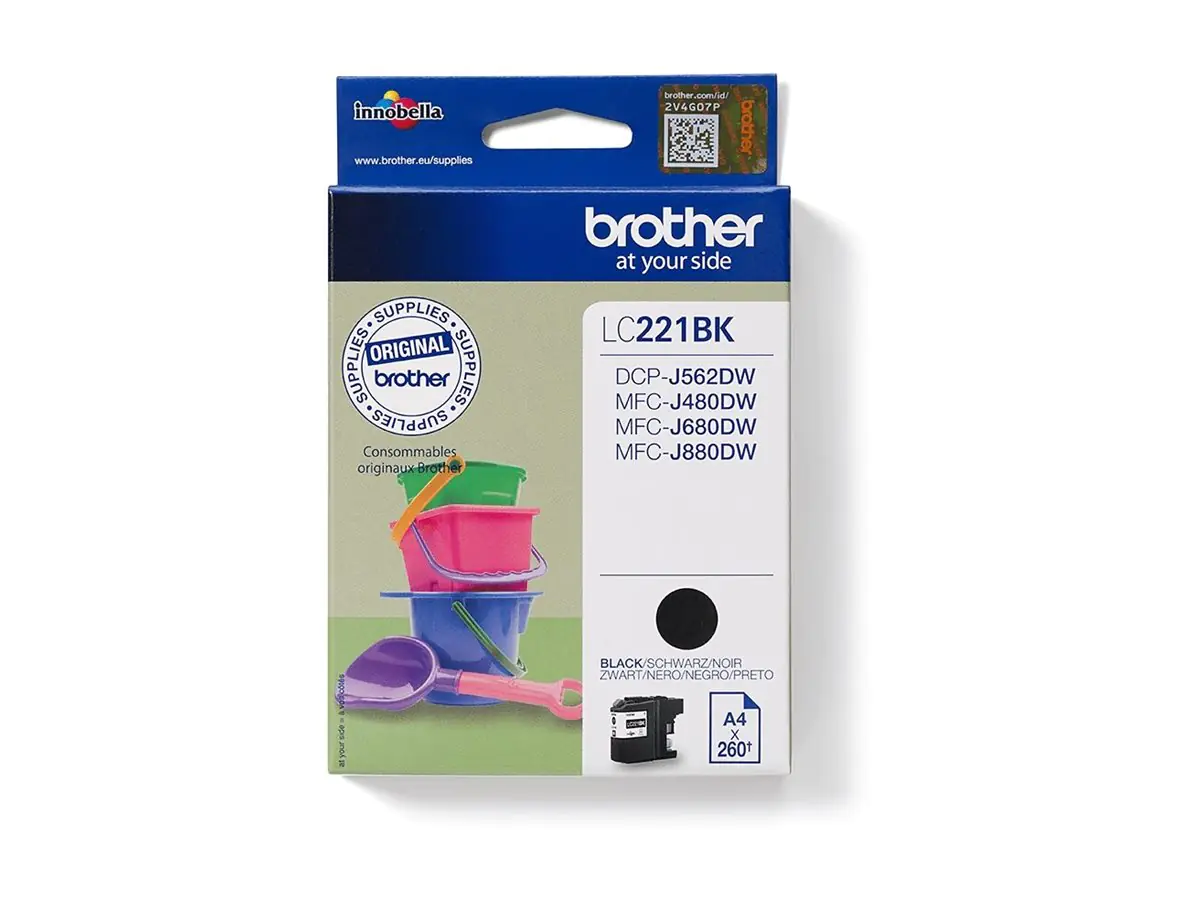 Brother LC221BK - Schwarz - Original - Tintenpatrone - für Brother DCP-J562DW, MFC-J480DW, MFC-J680DW, MFC-J880DW