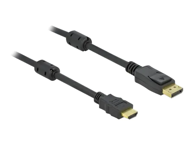 Delock - Adapterkabel - DisplayPort männlich Verriegelung zu HDMI männlich - 10 m - Dreifachisolierung - Schwarz - passiv