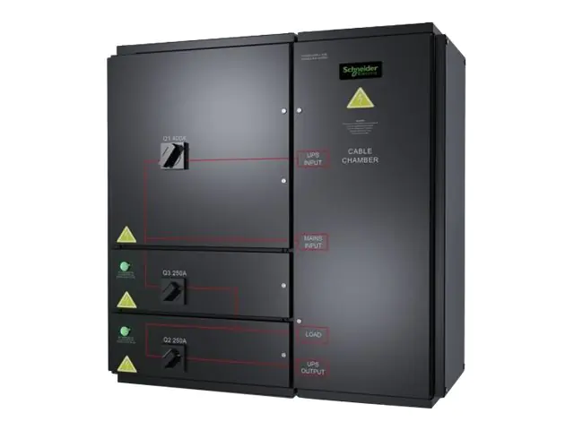 APC Maintenance Bypass Panel - Umleitungsschalter - 400 V - 3 Phasen - Schwarz - für Symmetra PX 160kW, 96kW APC Maintenance Bypass Panel - Umleitungsschalter - 400 V - 3 Phasen - Schwarz - für Symmetra PX 160kW, 96kW