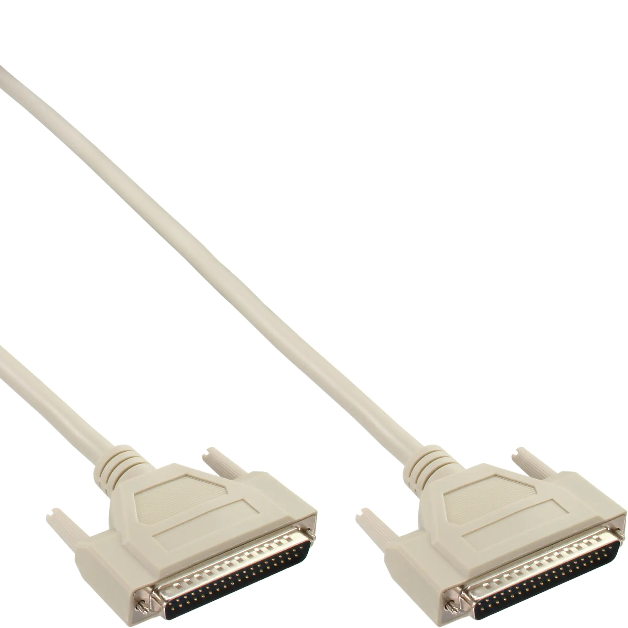 InLine - Kabel seriell - DB-37 (M) zu DB-37 (M) - 5 m - geformt - beige