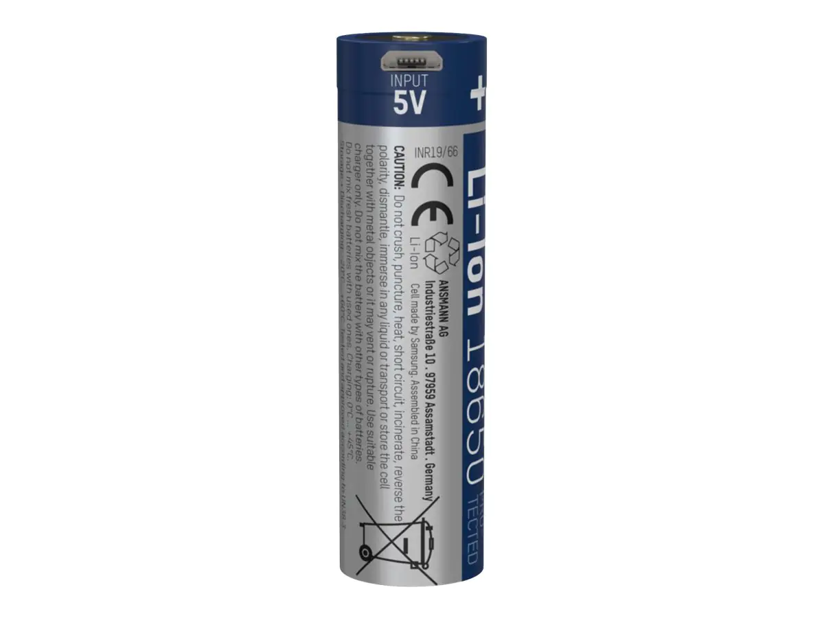 ANSMANN - Batterie 18650 - Li-Ion - 3400 mAh - 12.24 Wh - Silber