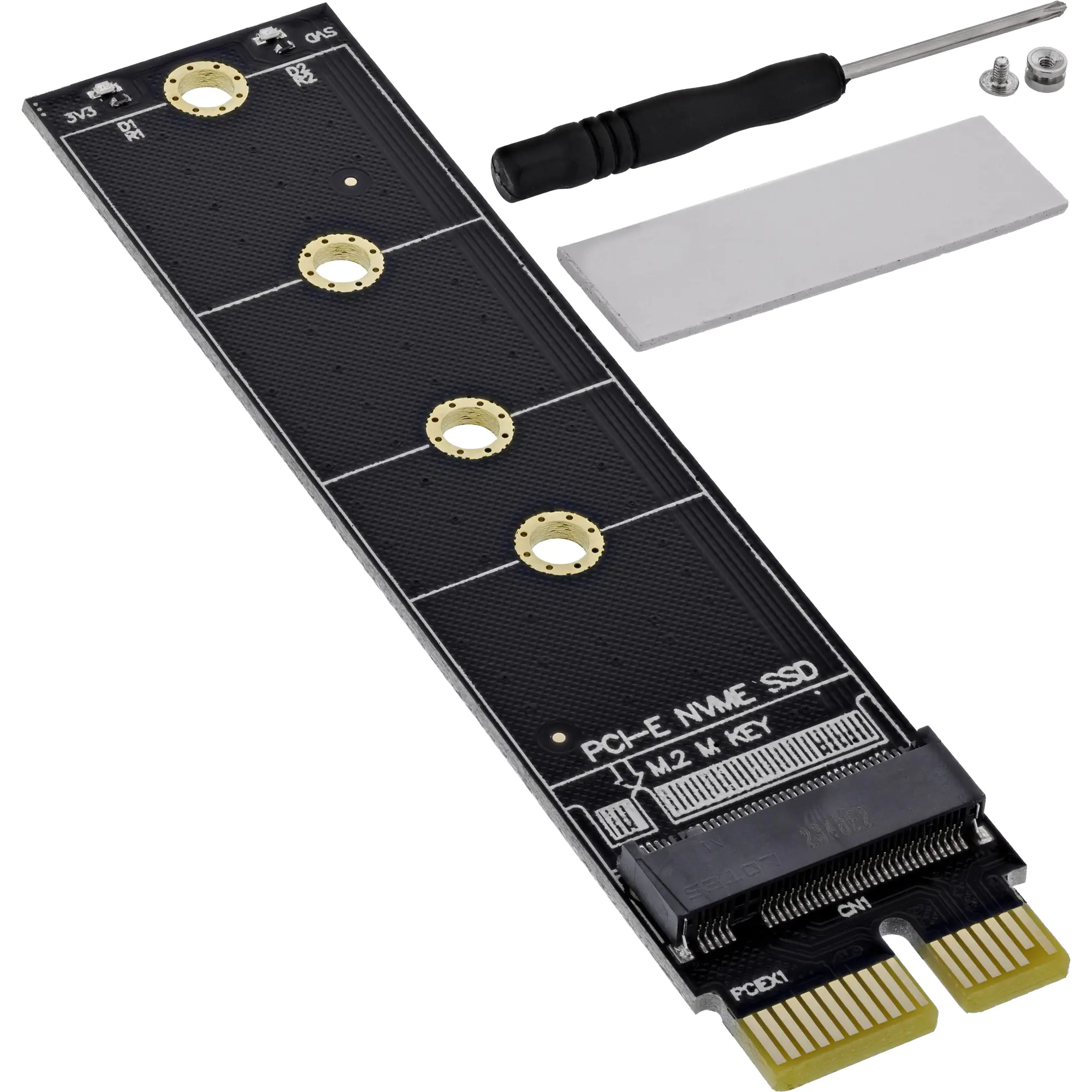 InLine Schnittstellenkarte - PCIe x1 zu M.2 Key M NVMe SSD 76619H