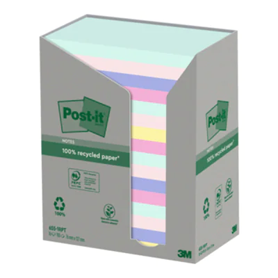 Post-it Haftnotiz Recycling Notes 655-1RPT 127x76mm sortiert 16 St. Post-it Haftnotiz Recycling Notes 655-1RPT 127x76mm sortiert 16 St.