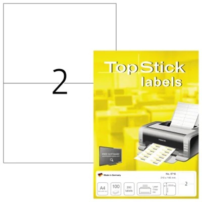 Etikett TopStick 8718 210x148 mm weiß 200 St./Pack. Etikett TopStick 8718 210x148 mm weiß 200 St./Pack.