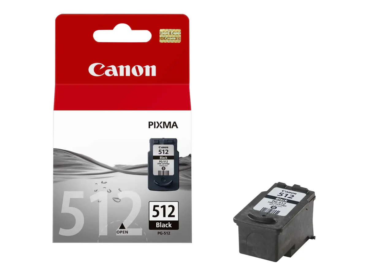 Canon PG-512 - Schwarz - Original - Blister mit Diebstahlsicherung - Tintenbehälter - für PIXMA MP230, MP237, MP252, MP270, MP280, MP282, MP495, MP499, MX350, MX360, MX410, MX420 Canon PG-512 - Schwarz - Original - Blister mit Diebstahlsicherung - Tintenbehälter - für PIXMA MP230, MP237, MP252, MP270, MP280, MP282, MP495, MP499, MX350, MX360, MX410, MX420
