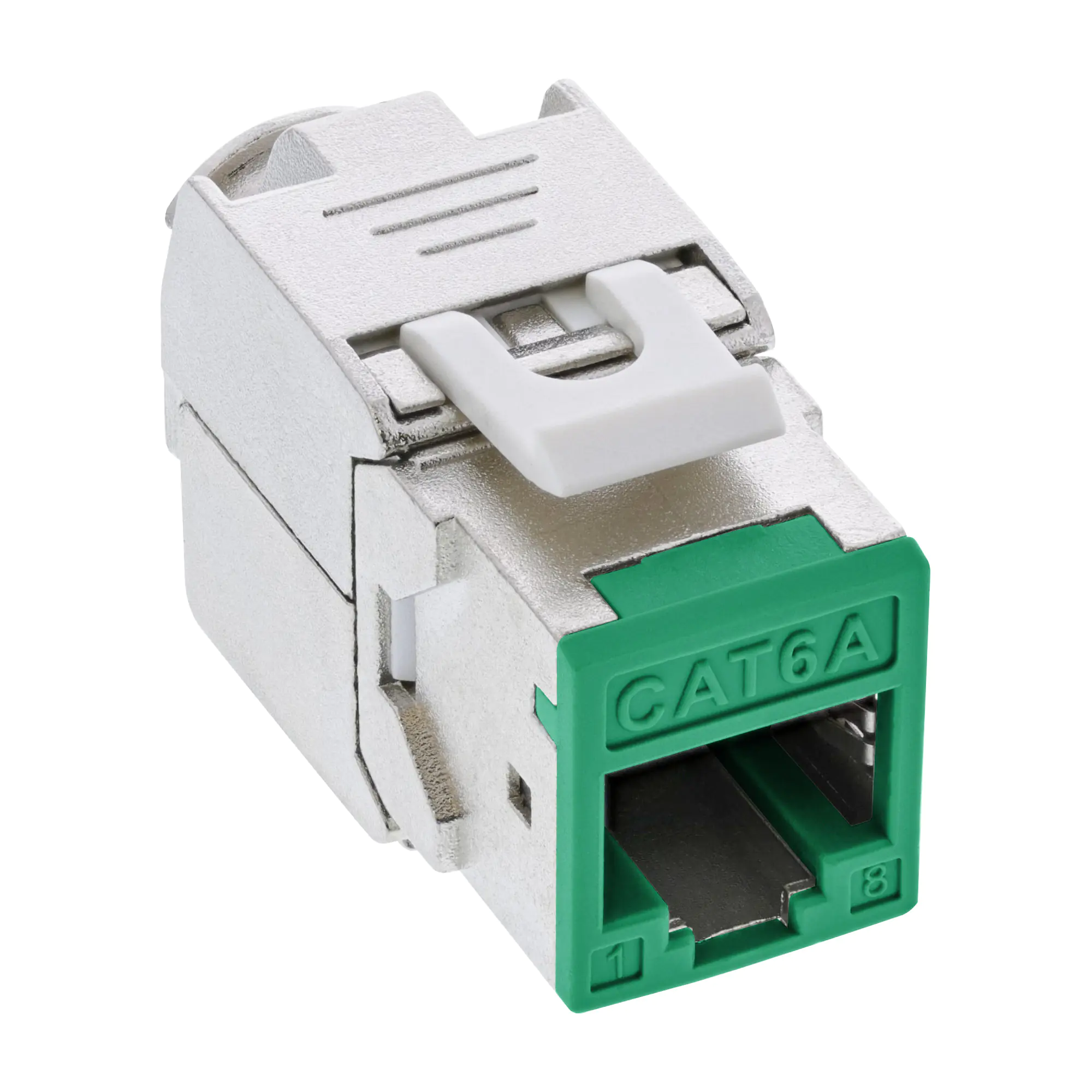 InLine 8er Pack Keystone RJ45 Buchse geschirmt Cat.6A grün