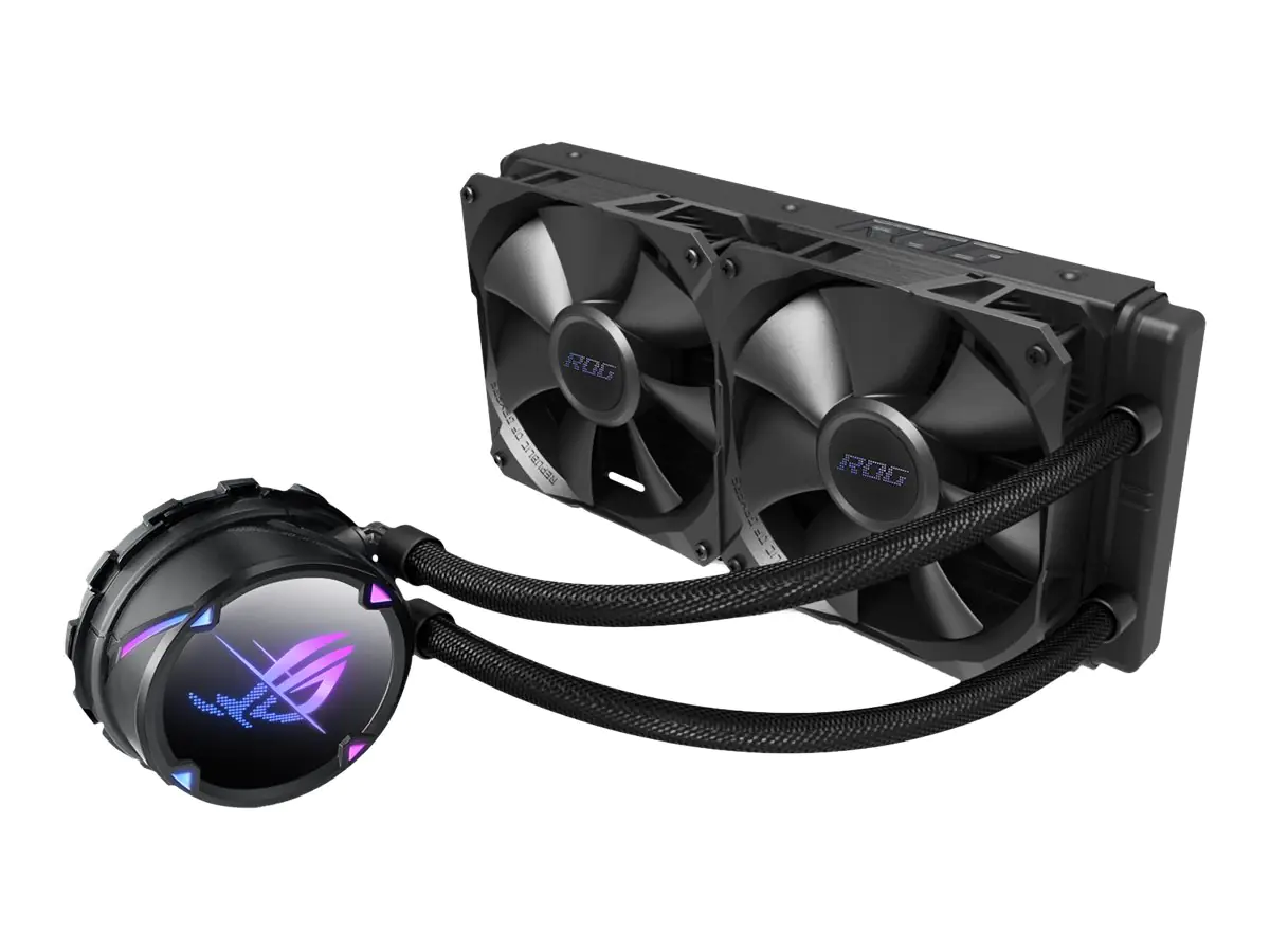 ASUS ROG STRIX LC II 240 - Prozessor-Flüssigkeitskühlsystem - Kühlergröße: 240 mm - (für: LGA1156, LGA1155, LGA2011, LGA1150, LGA2011-3, LGA1151, AM4, LGA2066, TR4, LGA1200, LGA1152, LGA1700) - 120 mm - Schwarz