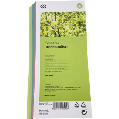 Soennecken Trennstreifen oeco 1417 10,5x24cm sortiert 100St. Soennecken Trennstreifen oeco 1417 10,5x24cm sortiert 100St.