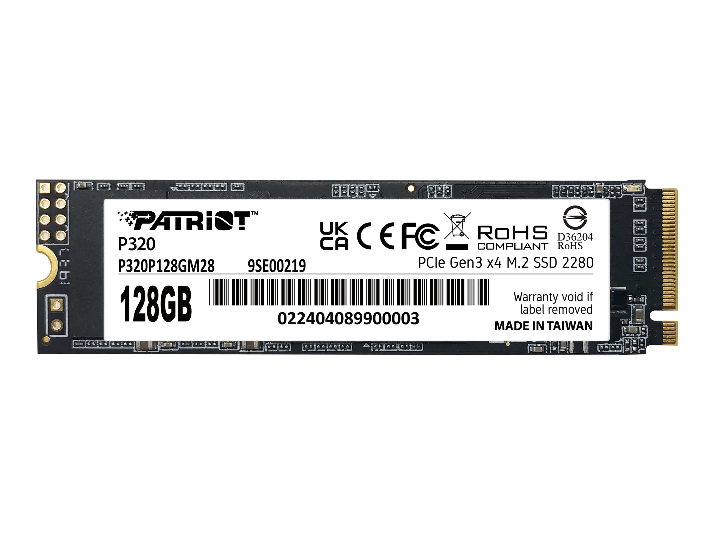 PATRIOT SSD Patriot 128GB M.2 P320 PCIe 3.0 NVME 1600/1000