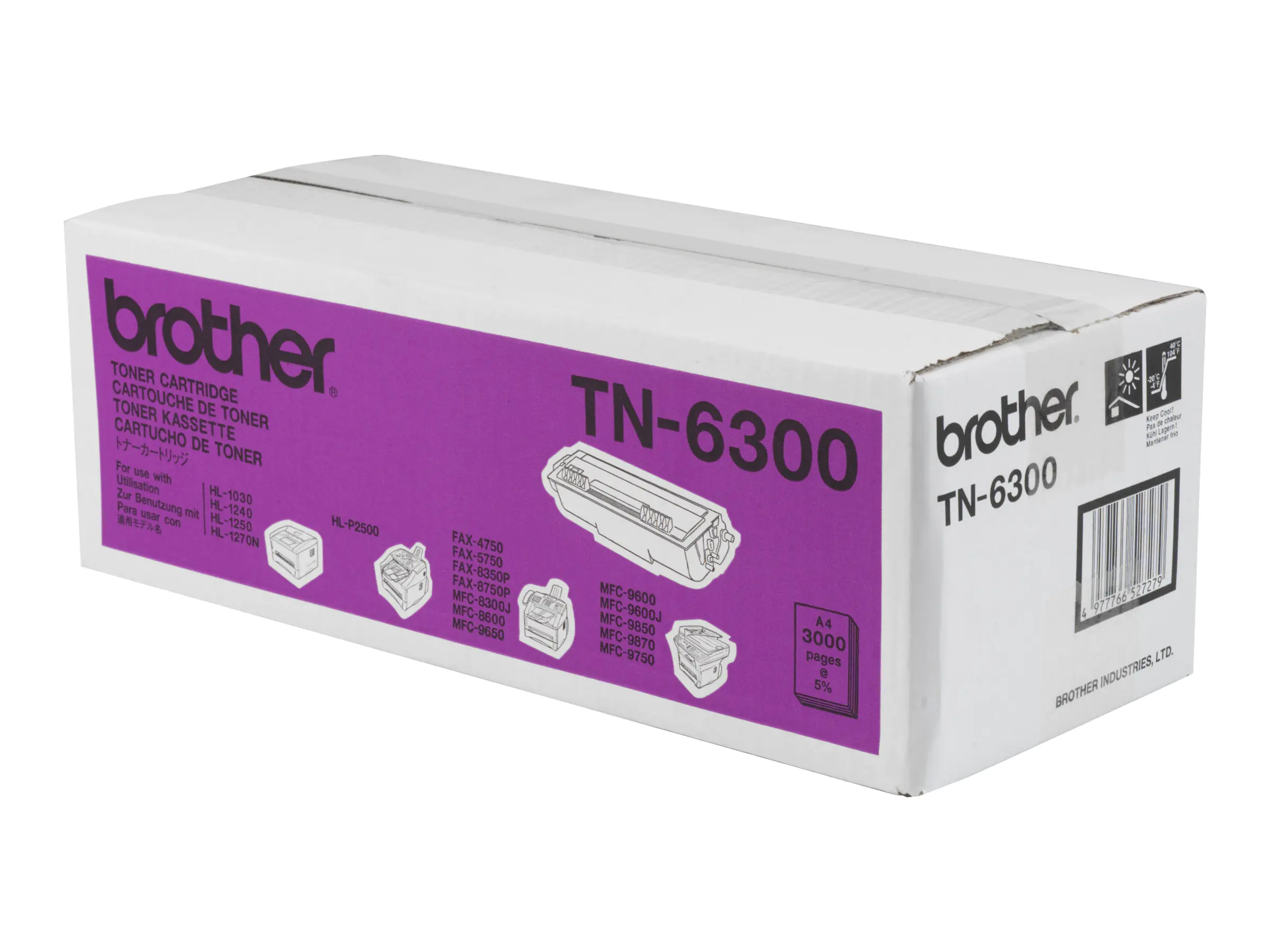 Brother TN6300 - Hohe Ergiebigkeit - Schwarz - Original - Tonerpatrone - für Brother DCP-1200, HL-1230, 1240, 1250, 1270, 1430, 1440, 1450, 1470, P2500, MFC-8600, 9600
