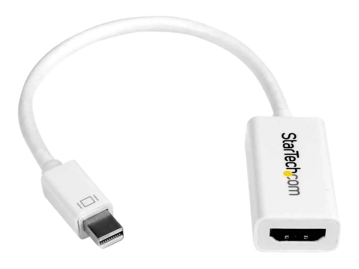 StarTech Mini DisplayPort auf HDMI 4k @ 30Hz Adapter - DP 1.2 zu HDMI Audio Video Konverter für MacBook Pro / Air - Weiß - Videoadapter - Mini DisplayPort männlich zu HDMI weiblich - 15 cm - weiß - aktiv, unterstützt 4K 30 Hz (3840 x 2160)