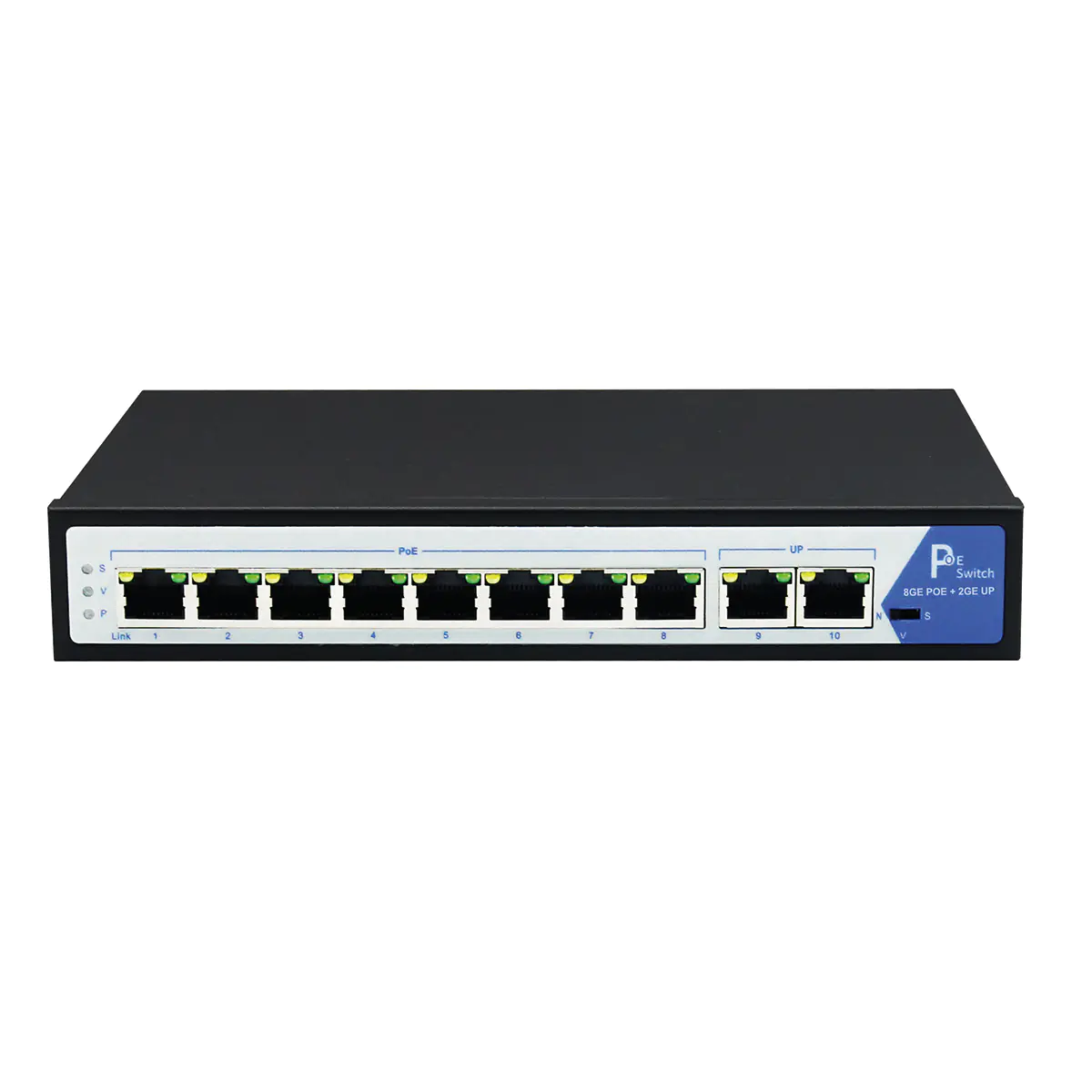 VALUE - Switch - 8 x 10/100/1000 (PoE) + 2 x 10/100/1000 (Uplink) - Desktop - PoE