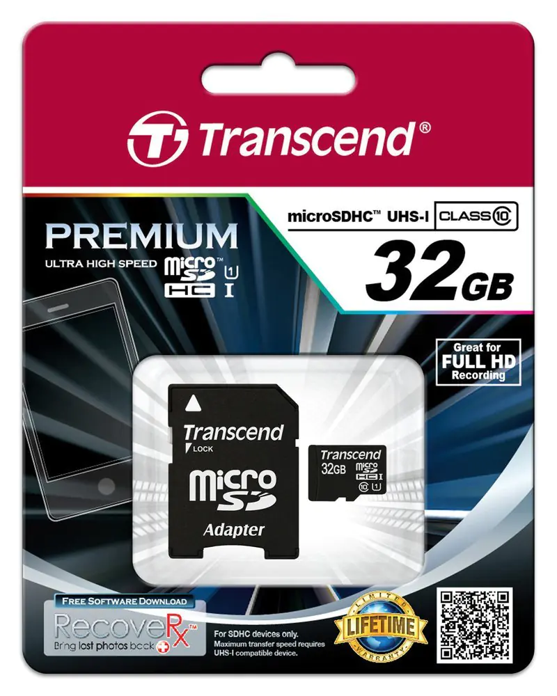 Transcend - Flash-Speicherkarte - 32 GB - UHS Class 1 / Class10 - microSDHC Transcend - Flash-Speicherkarte - 32 GB - UHS Class 1 / Class10 - microSDHC