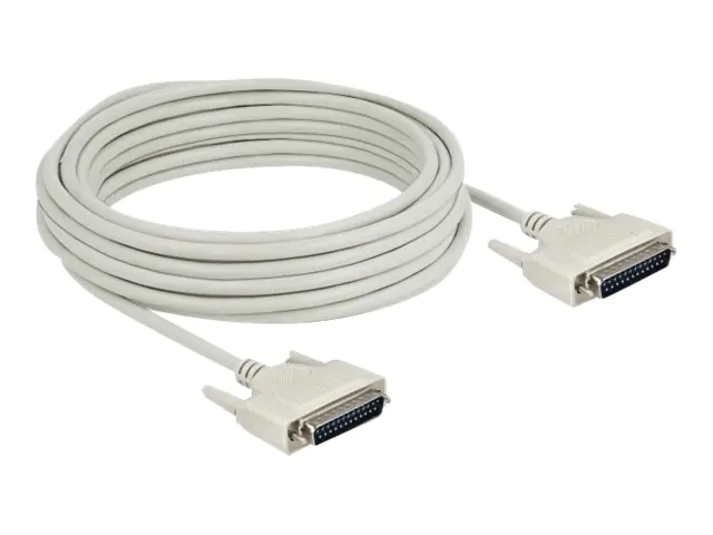 Delock - Kabel seriell - DB-25 (M) zu DB-25 (W) - 10 m - Daumenschrauben - beige