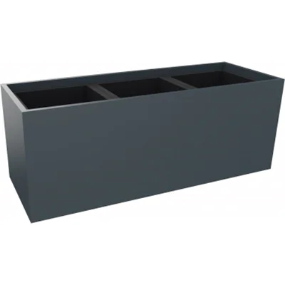 Pflanzgefäß 3er niedrig B1062xT380H400mm Lavagrau Pflanzgefäß 3er niedrig B1062xT380H400mm Lavagrau