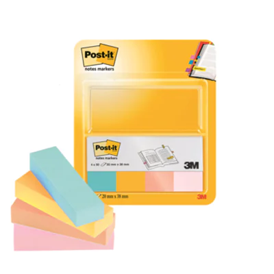 Post-it Haftstreifen Page Marker 670-4U 20x38mm sortiert 4 St./Pack.