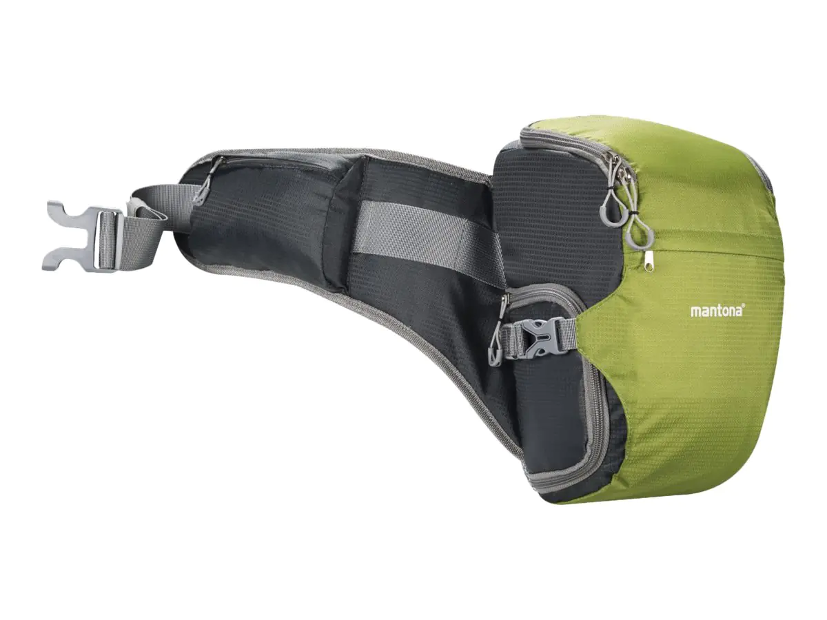 mantona ElementsPro 10 - Tragetasche für Kamera und Objektive - Nylon - Grün/Grau