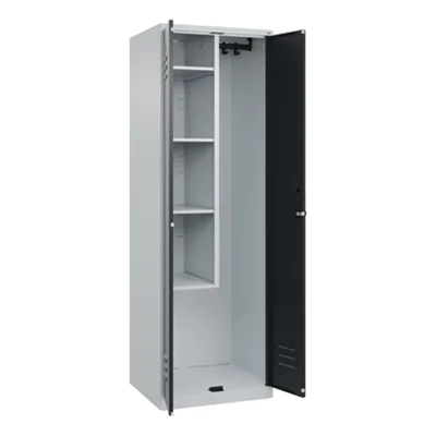 C+P Putzmittelschrank Classic PLUS 600 x 1.850 x 500 mm (B x H x T) Stahl Farbe der Front: schwarzgrau Farbe des Korpus: lichtgrau C+P Putzmittelschrank Classic PLUS 600 x 1.850 x 500 mm (B x H x T) Stahl Farbe der Front: schwarzgrau Farbe des Korpus: lichtgrau