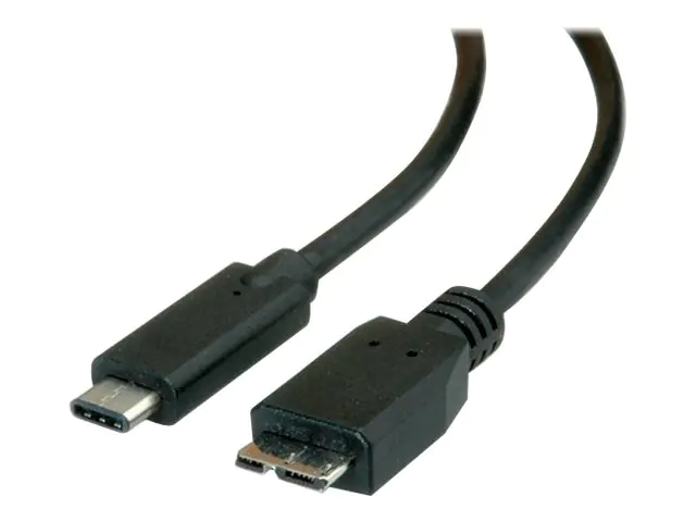 Roline - USB-Kabel - 24 pin USB-C (M) zu Micro-USB Type B (M) - USB 3.1 - 50 cm - Schwarz Roline - USB-Kabel - 24 pin USB-C (M) zu Micro-USB Type B (M) - USB 3.1 - 50 cm - Schwarz