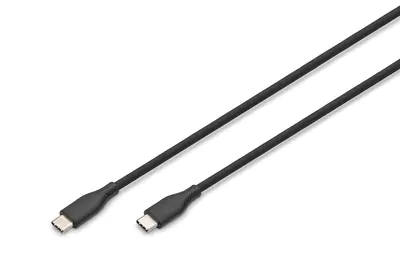 DIGITUS USB-C Silicone charging cable - 0.5m USB 2.0 60W black - Kabel - Digital/Daten