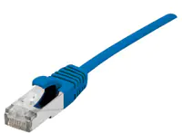 Dexlan - Patch-Kabel - RJ-45 (M) zu RJ-45 (M) - 3 m - 4.8 mm - SFTP - CAT 6a - halogenfrei, ohne Haken - Blau