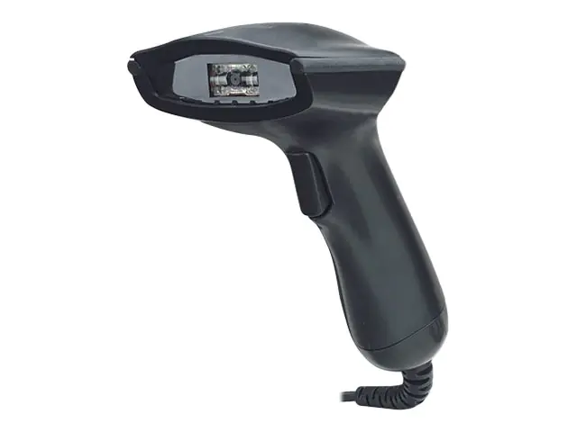 Manhattan 2D Handheld Barcode Scanner, USB, 430mm Scan Depth, Cable 1.5m, Max Ambient Light 100,000 lux (sunlight), Black, Three Year Warranty, Box - Barcode-Scanner - Handgerät - 2D-Imager - 200 Scans/Sek. - USB