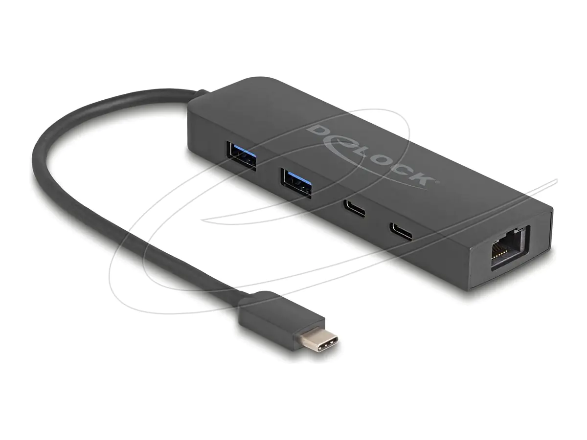 Delock 10 Gbps USB Hub mit 2.5 Gigabit LAN Port und PD 85 W