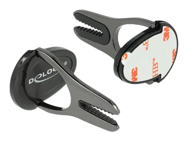 Delock Universal Mini 4 in 1 - Kfz-Halterung/Fingerhalter/Standfuß für Handy - Schwarz, Anthrazit glänzend