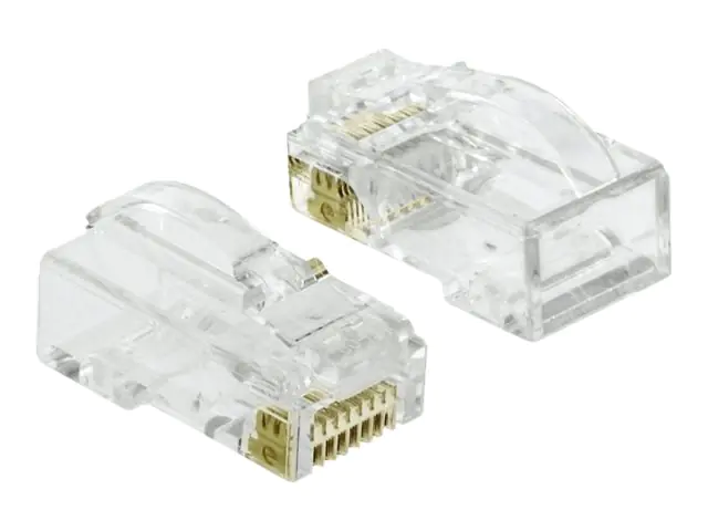 Delock - Netzwerkanschluss - RJ-45 (M) - UTP - 5 - 6.5 mm - CAT 6 - durchsichtig (Packung mit 20)
