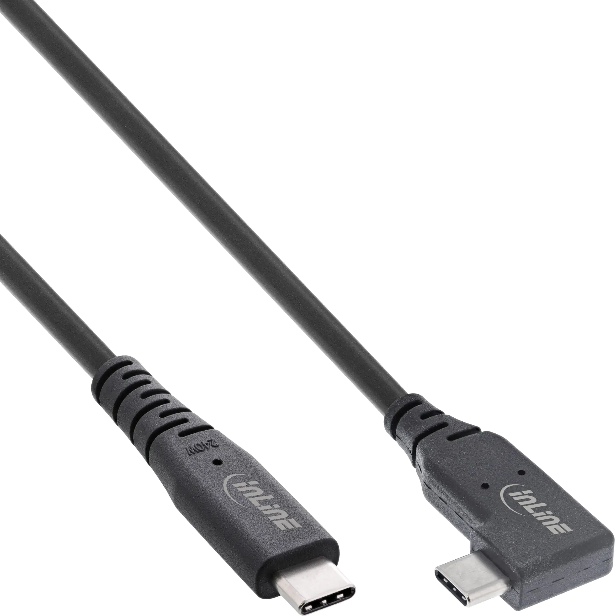 InLine USB4 Kabel - USB-C einseitig gewinkelt - PD 240W 8K60Hz - TPE schwarz - 2m InLine USB4 Kabel - USB-C einseitig gewinkelt - PD 240W 8K60Hz - TPE schwarz - 2m