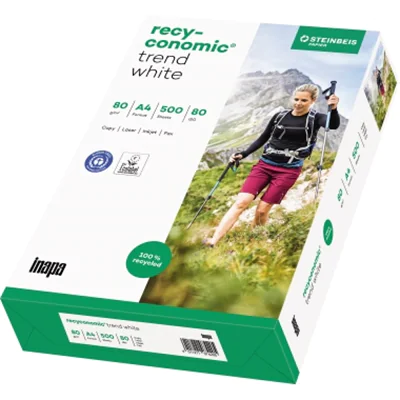 Recyconomic Papier Trend White A4 80g 2fach gelocht 500Bl Recyconomic Papier Trend White A4 80g 2fach gelocht 500Bl